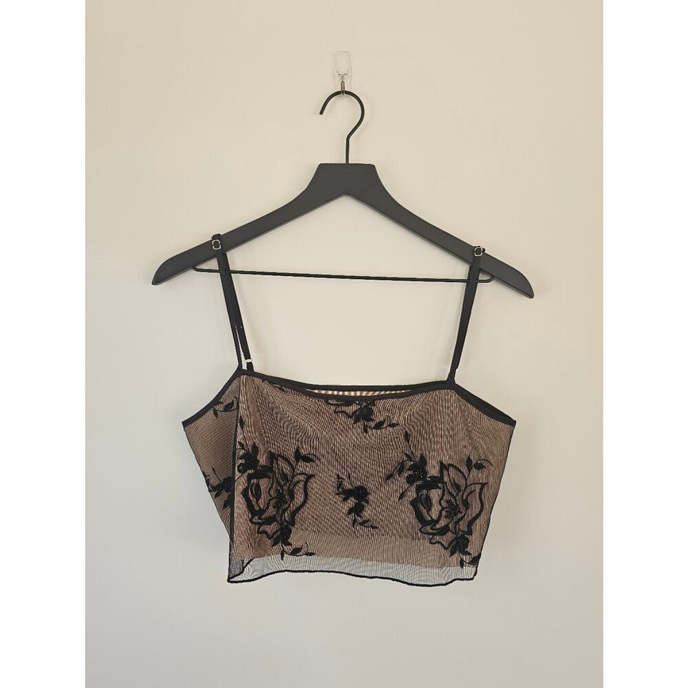 Meshki Xena Black Floral Embroidered Mesh Skirt Set - Picture 3 of 16